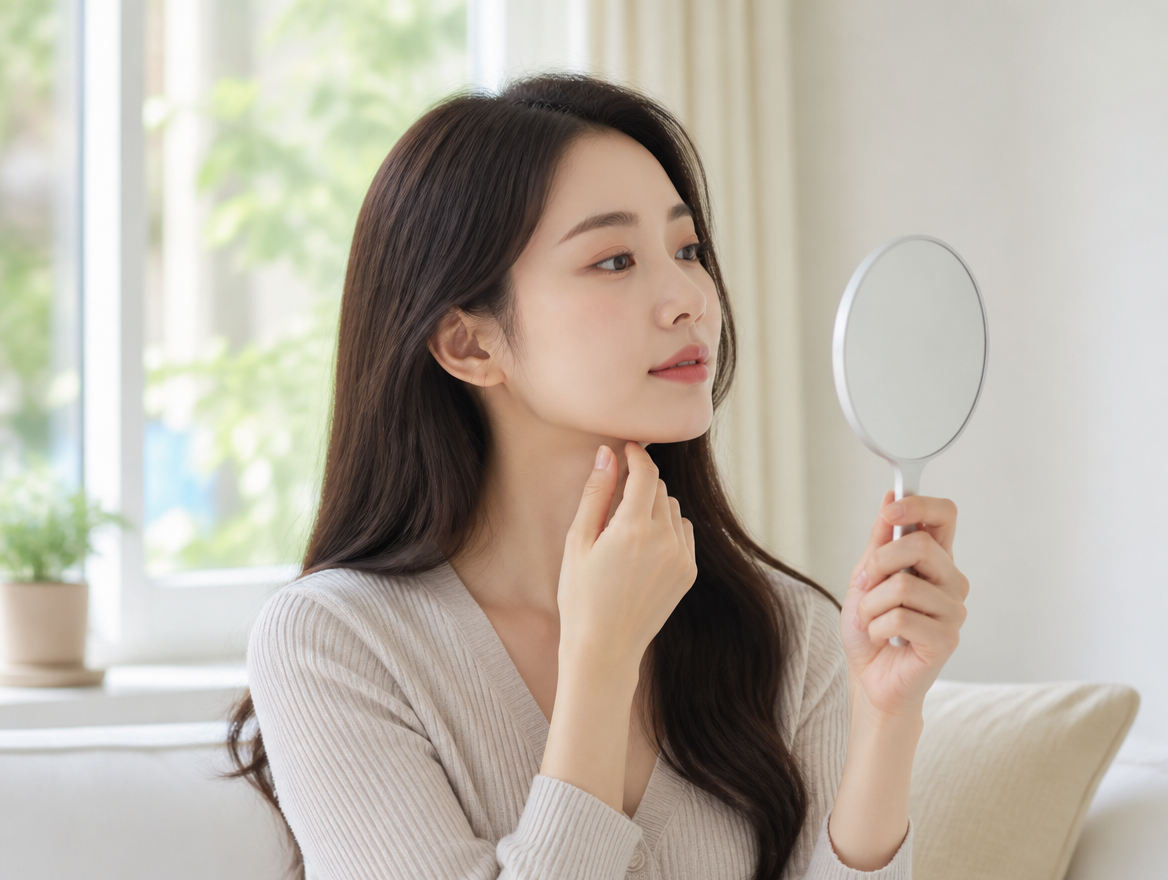 긴 턱 교정, 장안모 교정, 옆모습 턱선 고민